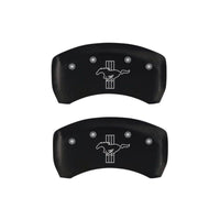 MGP Rear set 2 Caliper Covers Engraved Rear 2015/Bar & Pony Red finish silver ch - 10010RMB2RD