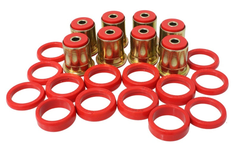 Energy Suspension GM Red Rear End Control Arm Bushng Set w/ Thrust Washer - 3.3132R