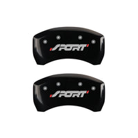 MGP 4 Caliper Covers Engraved Front & Rear SPORT Black finish silver ch - 10229SSPOBK