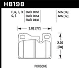 Hawk 77-88 Porsche 924 / 78-85 & 92-95 928 / 83-91 944 DTC-60 Rear Race Brake Pads - HB198G.685