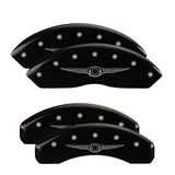 MGP 4 Caliper Covers Engraved Front & Rear MGP Black finish silver ch - 32010SMGPBK