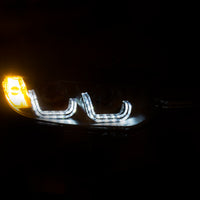 ANZO 2012-2015 BMW 3 Series Projector Headlights w/ U-Bar Black - 121504