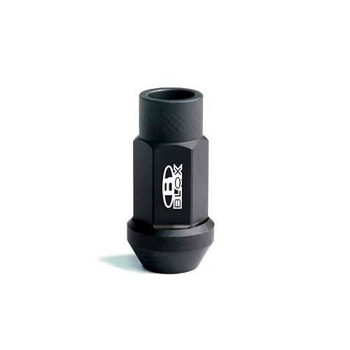 BLOX Racing Street Series Forged Lug Nuts - Flat Black 12 x 1.5mm - Single piece - BXAC-00102-SSFB