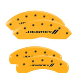 MGP 4 Caliper Covers Engraved Front & Rear With stripes/Journey Yellow finish black ch - 12200SJNYYL