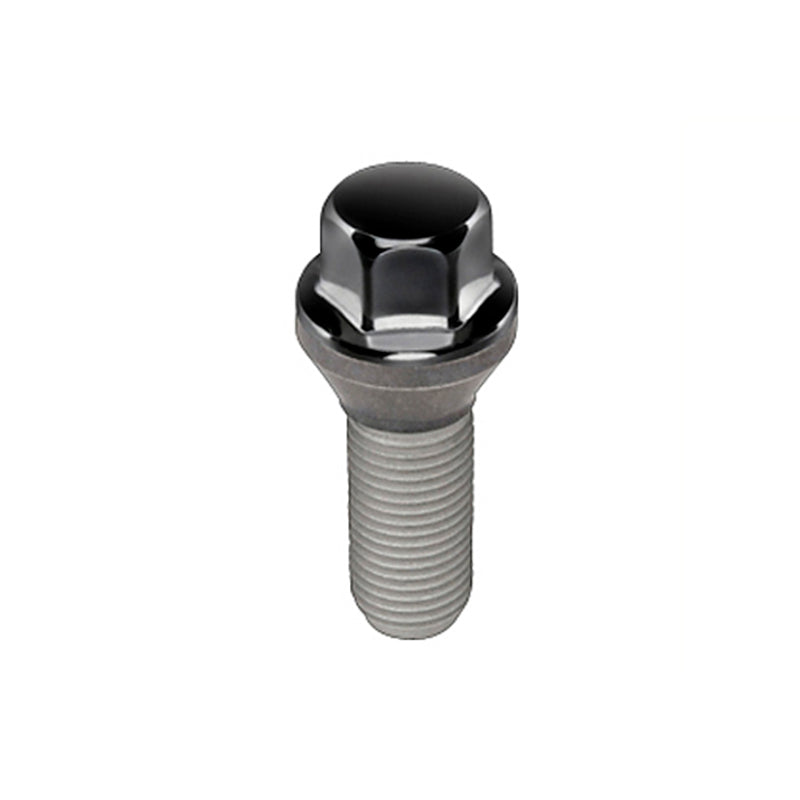 McGard Hex Lug Bolt (Cone Seat) M12X1.25 / 17mm Hex / 22.0mm Shank Length (Box of 50) - Black - 69732BK