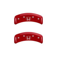 MGP 4 Caliper Covers Engraved Front Honda Engraved Rear H Logo Red finish silver ch - 20076SHOHRD