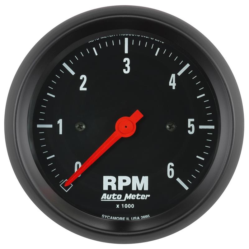 Autometer Z-Series 3-3/8in. 0-6K RPM In-Dash Tachometer Gauge - 2695