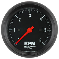 Autometer Z-Series 3-3/8in. 0-6K RPM In-Dash Tachometer Gauge - 2695