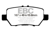 EBC 05-08 Acura RL 3.5 Ultimax2 Rear Brake Pads - UD1090