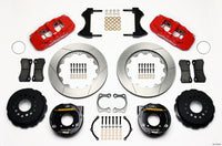 Wilwood AERO4 Rear P-Brake Kit 14.00in Red Chevy 12 Bolt w/ C-Clips - 140-10943-R