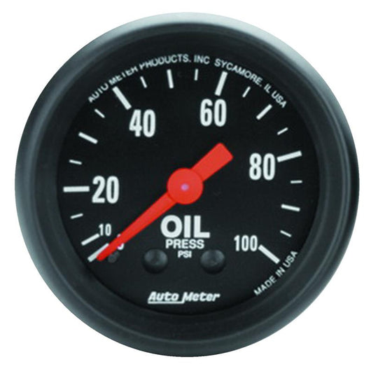 Autometer Z Series 52mm 0-100 PSI Mechanical Oil Pressure Gauge - 2604