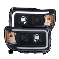 ANZO 2015+ GMC Canyon Projector Headlights w/ Plank Style Design Black w/ Amber - 111381