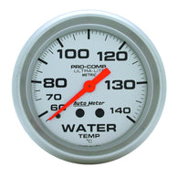 Autometer Ultra-Lite 66.7mm Mechanical 60-140 Degree C Water Temperature Gauge w/ 6' Tubing - 4431-M