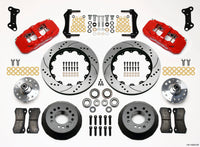 Wilwood AERO6 Front Hub Kit 14.00 Drilled Red 67-69 Camaro 64-72 Nova Chevelle - 140-10920-DR