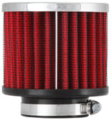 K&N 1.5in Flange ID x 3in OD x 2.5in H Chrome Finish Rubber Base Crankcase Vent Filter - 62-1460