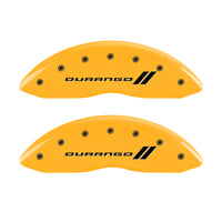 MGP 4 Caliper Covers Engraved F & R w/ Stripes/Durango Yellow Finish Black Char 2007 Dodge Durango - 12043SDGOYL