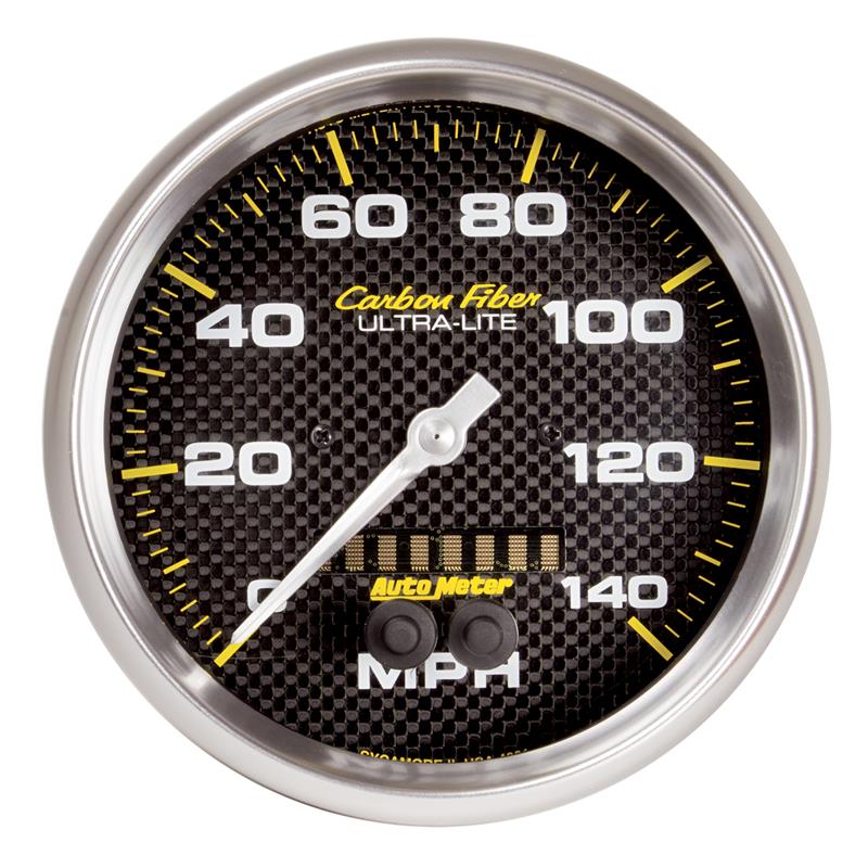 Autometer Ultra-Lite Carbon Fiber 5in 140 MPH In-Dash Full Sweep GPS Speedometer - 4881