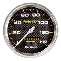 Autometer Ultra-Lite Carbon Fiber 5in 140 MPH In-Dash Full Sweep GPS Speedometer - 4881