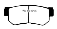 EBC 08-09 Hyundai Azera 3.3 Redstuff Rear Brake Pads - DP31392C