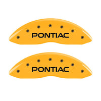 MGP 4 Caliper Covers Engraved Front Pontiac Rear G8 Yellow Finish Black Char 2008 Pontiac G8 - 18011SPG8YL