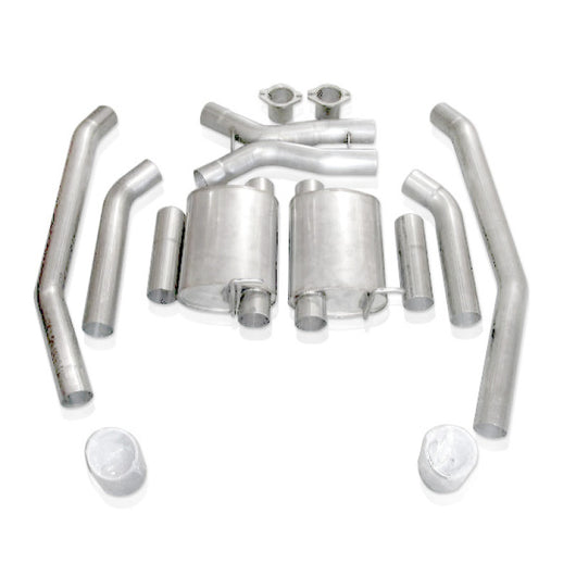 Stainless Works 2004 GTO 3in Catback Chambered Mufflers X-Pipe Wide Oval Tip - GTOTOLTM