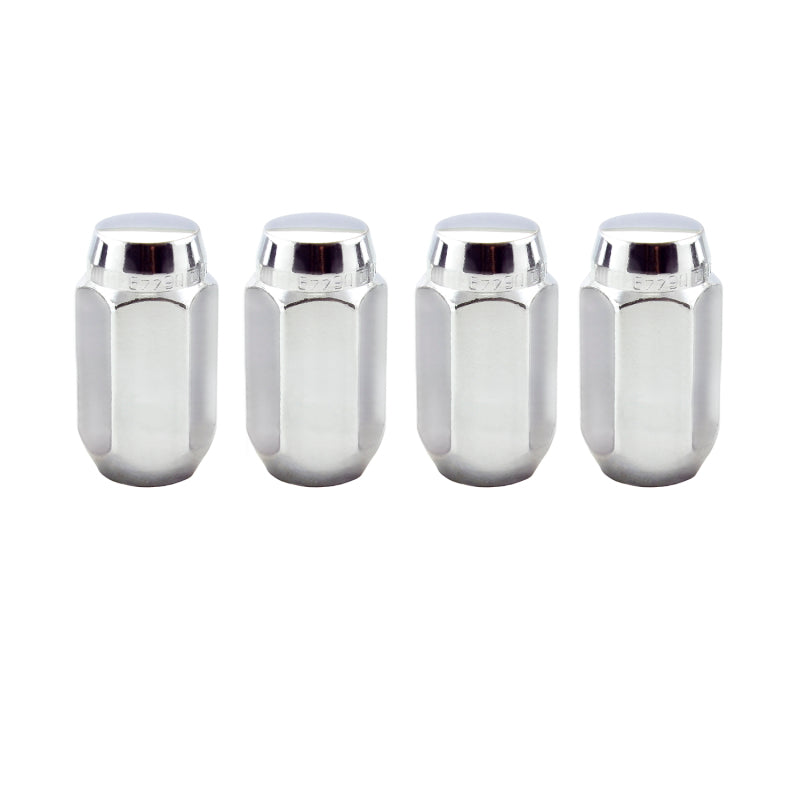 McGard Hex Lug Nut (Cone Seat) M12X1.75 / 13/16 Hex / 1.815in. Length (4-Pack) - Chrome - 64019
