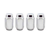 McGard Hex Lug Nut (Cone Seat) M12X1.75 / 13/16 Hex / 1.815in. Length (4-Pack) - Chrome - 64019