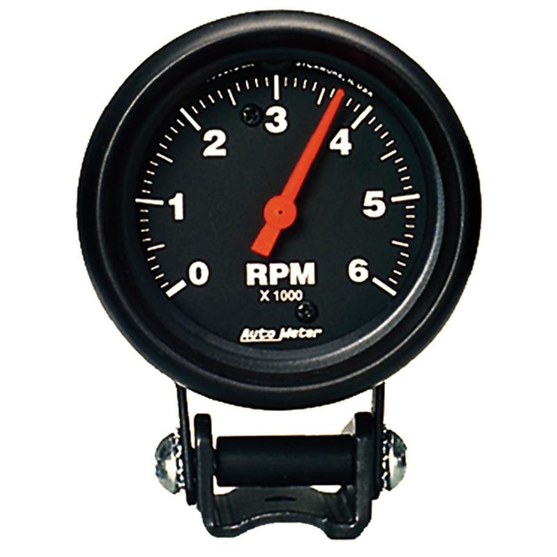 Autometer Black 2 5/8 inch  6000 rpm Tachometer Mini Tach Gauge - 2891