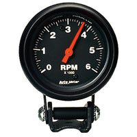 Autometer Black 2 5/8 inch  6000 rpm Tachometer Mini Tach Gauge - 2891