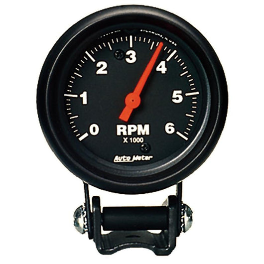 Autometer Black 2 5/8 inch  6000 rpm Tachometer Mini Tach Gauge - 2891