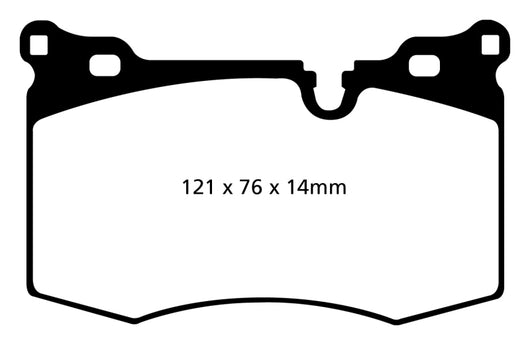 EBC 09-14 Mini Hardtop 1.6 Turbo J.C Works Yellowstuff Front Brake Pads - DP41854R