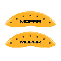 MGP Front set 2 Caliper Covers Engraved Front MOPAR Yellow finish black ch - 42011FMOPYL