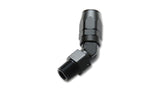 Vibrant -8AN Male NPT 45Degree Hose End Fitting - 1/4 NPT - 26403