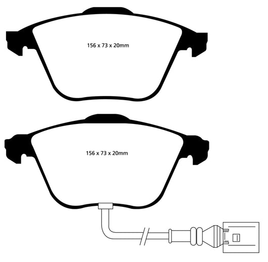 EBC 08-11 Volkswagen CC 3.6 Redstuff Front Brake Pads - DP31594C