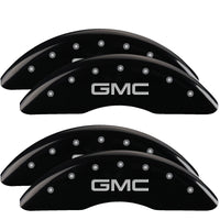 MGP 4 Caliper Covers Engraved Front & Rear Style 1/Chrysler Wing Black finish silver ch - 32018SCW1BK
