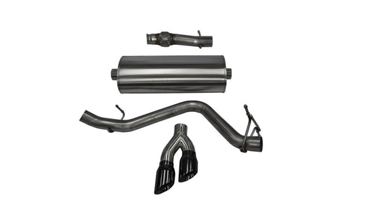 Corsa 14 GMC Sierra/Chevy Silv 1500 Reg. Cab/Std. Bed 5.3L V8 Black Sport Single Side CB Exhaust - 14871BLK