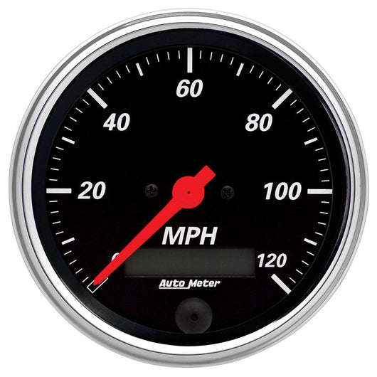 Autometer Designer Black 3-3/8in Electric 120MPH Programmable Speedometer - 1480