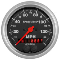 Autometer Sport-Comp 3-3/8 inch 140 MPH Electronic Speedometer w/ GPS Rally Nav Display Gauge - 3982