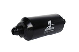 Aeromotive In-Line Filter - AN-08 size Male - 10 Micron Microglass Element - Bright-Dip Black - 12375
