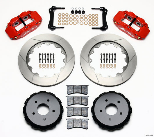 Wilwood Narrow Superlite 4R Rear Kit 14.00in Red 97-04 Corvette C5/Z06 05-13 C6 - 140-9119-R