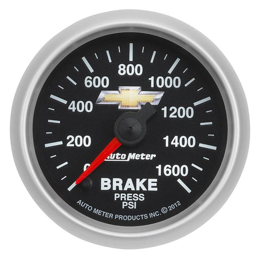 Autometer Performance Parts 52mm 0-1600 PSI Brake Pressure COPO Camaro Gauge Pack - 880450