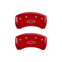 MGP 4 Caliper Covers Engraved Front & Rear Bowtie Yellow finish black ch - 14235SBOWYL