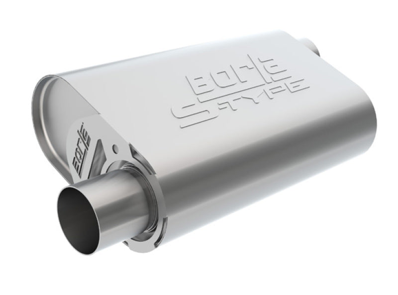 Borla CrateMuffler LS3 S-Type 2.25in Offset/Offset 14inx4.35inx9in Oval Muffler - 400946