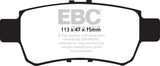 EBC 05-10 Honda Odyssey 3.5 Greenstuff Rear Brake Pads (For 11.7in. Rotors) - DP61744
