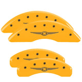 MGP 4 Caliper Covers Engraved Front & Rear MGP Yellow finish black ch - 28171SMGPYL