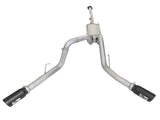 aFe MACHForce XP Exhaust 3in SS Dual Side Exit CB w/ Black Tips 15 Ford F150 Ecoboost V6-2.7L/3.5L - 49-43070-B