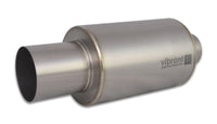 Vibrant Titanium Muffler w/Straight Cut Natural Tip 2.5in. Inlet / 2.5in. Outlet - 17561