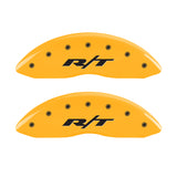 MGP 4 Caliper Covers Engraved Front & Rear RT Yellow finish black ch - 12192SRT1YL
