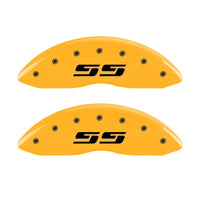 MGP 2 Caliper Covers Engraved Silverado SS Yellow Finish Blk Char 10 Chevy Silverado 1500 - 14207FSS3YL