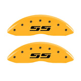 MGP 2 Caliper Covers Engraved Silverado SS Yellow Finish Blk Char 05 Chevy Silverado 1500 - 14238FSS3YL